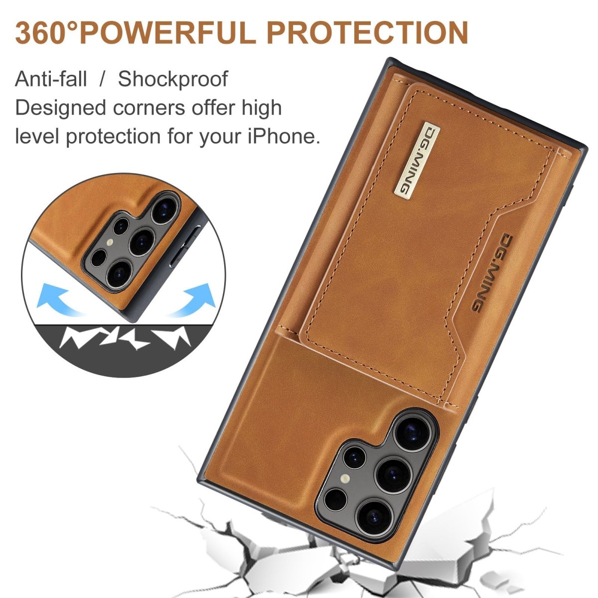 Luxury Magnetic Leather All - inclusive Protective Cover With Card Holder For Galaxy S25 S24 S23 S22 Series