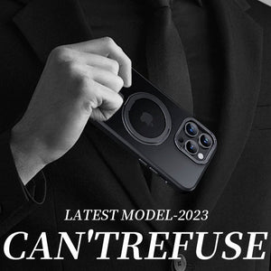 Luxury Magnetic Stand 360° Rotation Ring Holder Transparent Matte Case For iPhone 16 15 14 Series