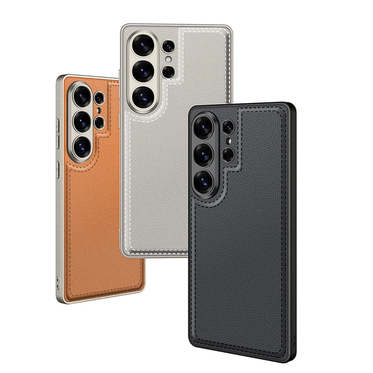 Luxury Matte Touch UltraThin PU Leather Phone Case Cover for for S26 S25 S24 Ultra