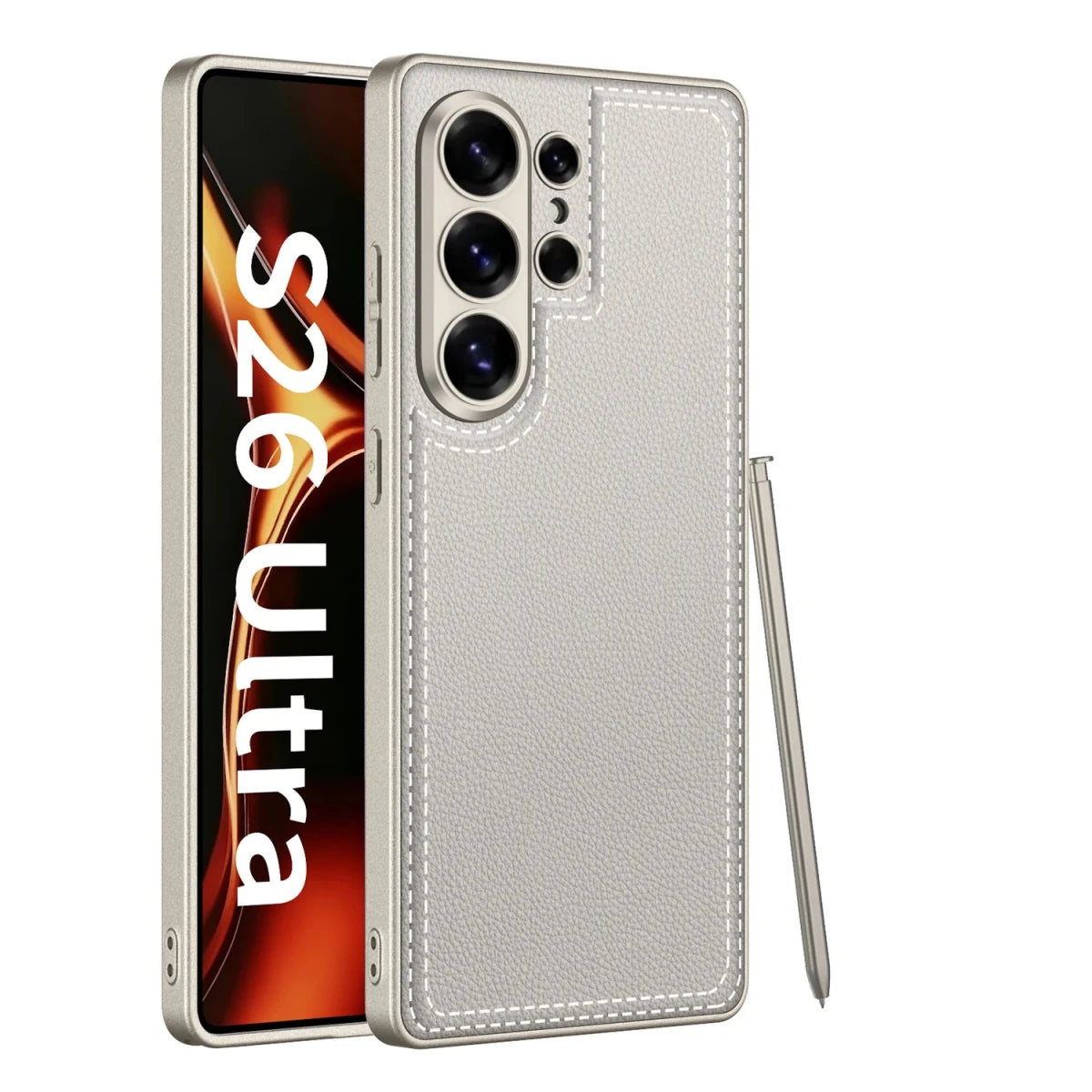 Luxury Matte Touch UltraThin PU Leather Phone Case Cover for for S26 S25 S24 Ultra