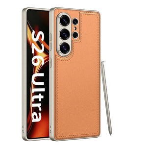 Luxury Matte Touch UltraThin PU Leather Phone Case Cover for for S26 S25 S24 Ultra