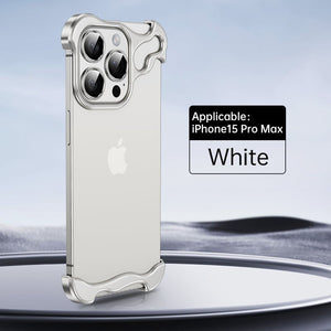 Luxury Titanium Irregular Case With Lens Protector For iPhone 16 15 14 13 Series