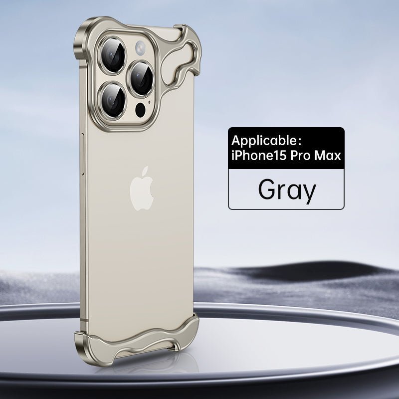 Luxury Titanium Irregular Case With Lens Protector For iPhone 16 15 14 13 Series