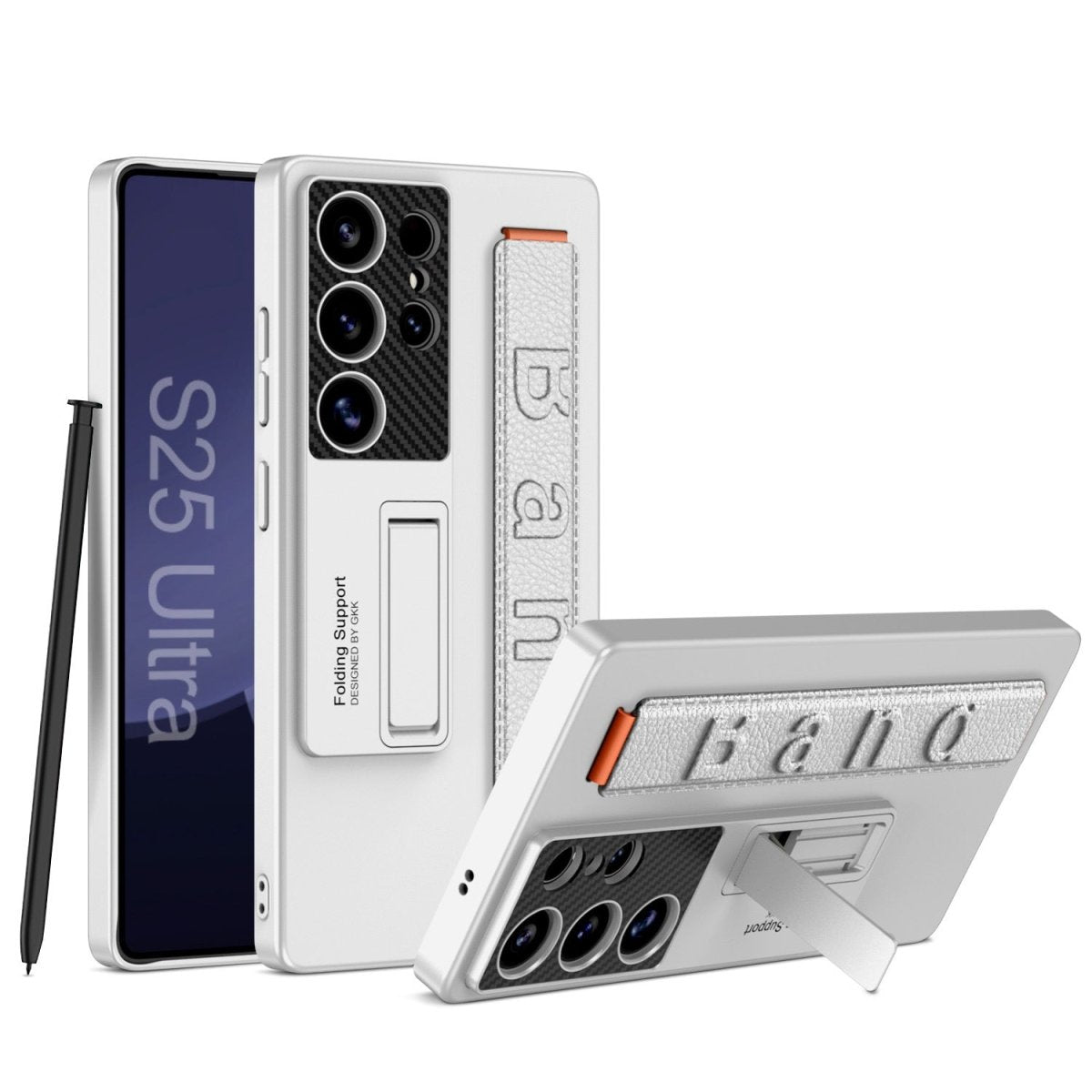 Luxury Wristband Holder Invisible Bracket Phone Case For Galaxy S26 S25 S24 S23 S22 Ultra Plus