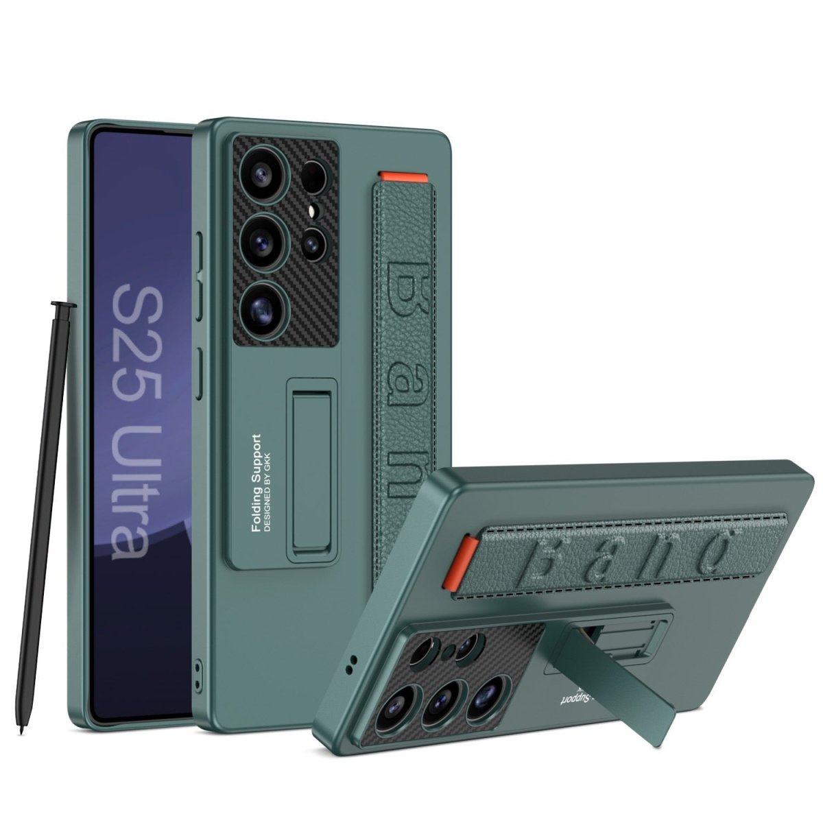 Luxury Wristband Holder Invisible Bracket Phone Case For Galaxy S26 S25 S24 S23 S22 Ultra Plus