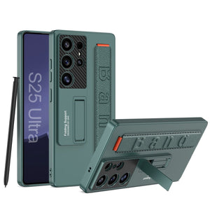 Luxury Wristband Holder Invisible Bracket Phone Case For Galaxy S26 S25 S24 S23 S22 Ultra Plus