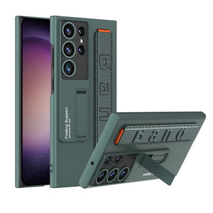 Luxury Wristband Holder Invisible Bracket Phone Case For Galaxy S26 S25 S24 S23 S22 Ultra Plus