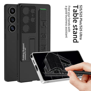 Luxury Wristband Holder Invisible Bracket Phone Case For Galaxy S26 S25 S24 S23 S22 Ultra Plus