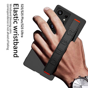 Luxury Wristband Holder Invisible Bracket Phone Case For Galaxy S26 S25 S24 S23 S22 Ultra Plus