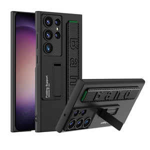 Luxury Wristband Holder Invisible Bracket Phone Case For Galaxy S26 S25 S24 S23 S22 Ultra Plus