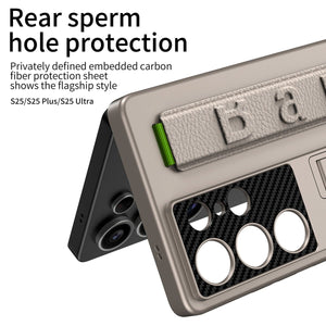 Luxury Wristband Holder Invisible Bracket Phone Case For Galaxy S26 S25 S24 S23 S22 Ultra Plus