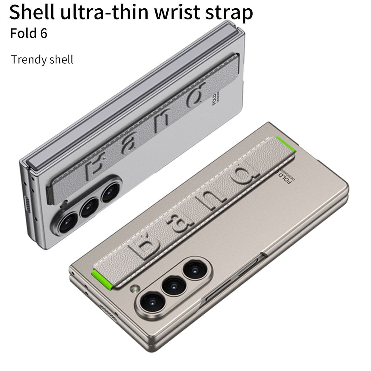 Luxury Wristband Holder Shockproof Phone Case With Back Screen Protector For Galaxy Z Fold 6/7