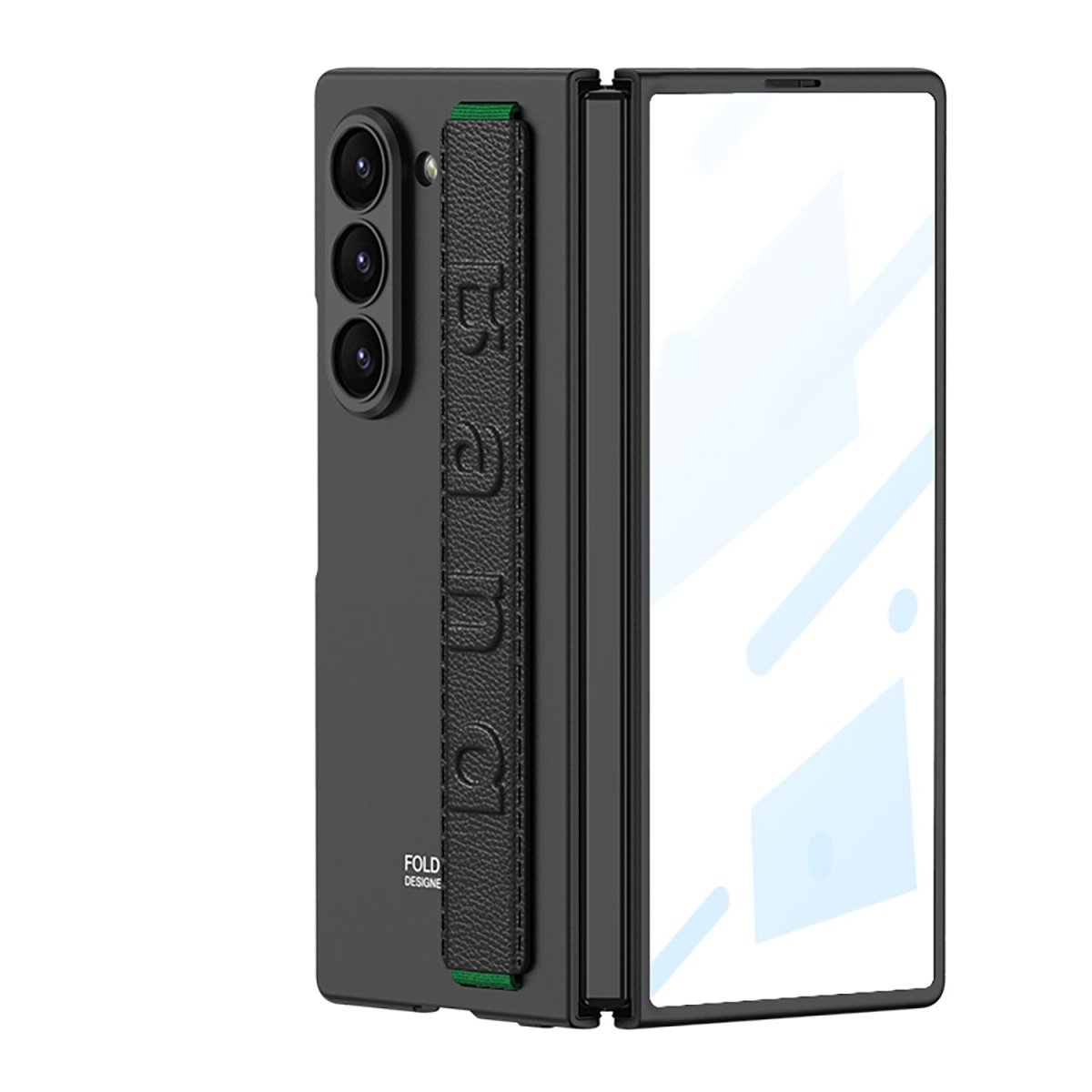 Luxury Wristband Holder Shockproof Phone Case With Back Screen Protector For Galaxy Z Fold 6/7