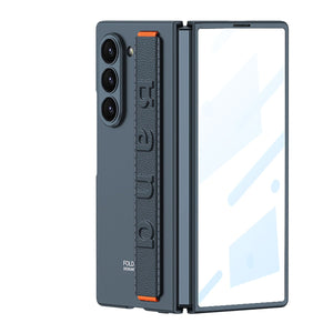 Luxury Wristband Holder Shockproof Phone Case With Back Screen Protector For Galaxy Z Fold 6/7
