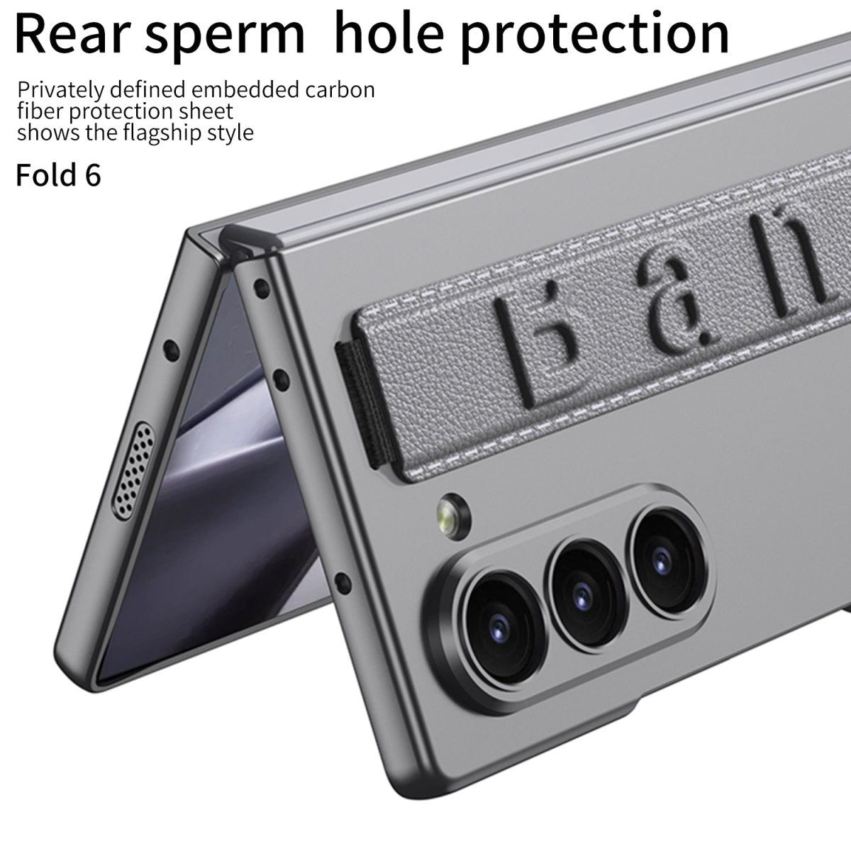 Luxury Wristband Holder Shockproof Phone Case With Back Screen Protector For Galaxy Z Fold 6/7