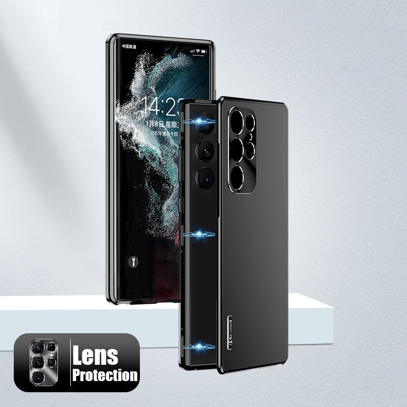 Magnetic Aluminum Metal Frame Phone Case For Galaxy S25 S24 S23 S22 S21 Ultra Plus