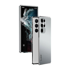 Magnetic Aluminum Metal Frame Phone Case For Galaxy S25 S24 S23 S22 S21 Ultra Plus