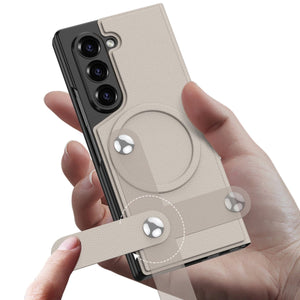 Magnetic Flip Leather Cover Card Holder Anti - Fall Shockproof Phone Case For Galaxy Z Fold 7/6/5