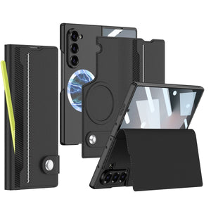 Magnetic Flip Leather Cover Card Holder Anti - Fall Shockproof Phone Case For Galaxy Z Fold 7/6/5