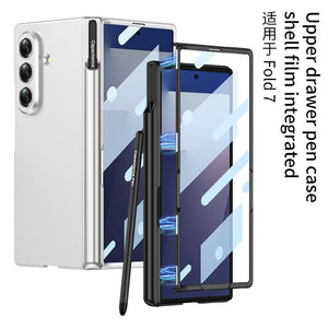 Magnetic Hinge All - included Phone Case With Pen Box For Galaxy Z Fold 7/6/5/4/3