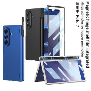 Magnetic Hinge All - included Phone Case With Pen Box For Galaxy Z Fold 7/6/5/4/3
