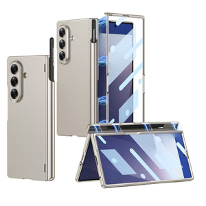 Magnetic Hinge All - included Phone Case With Pen Box For Galaxy Z Fold 7/6/5/4/3