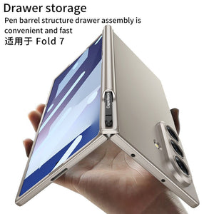 Magnetic Hinge All - included Phone Case With Pen Box For Galaxy Z Fold 7/6/5/4/3