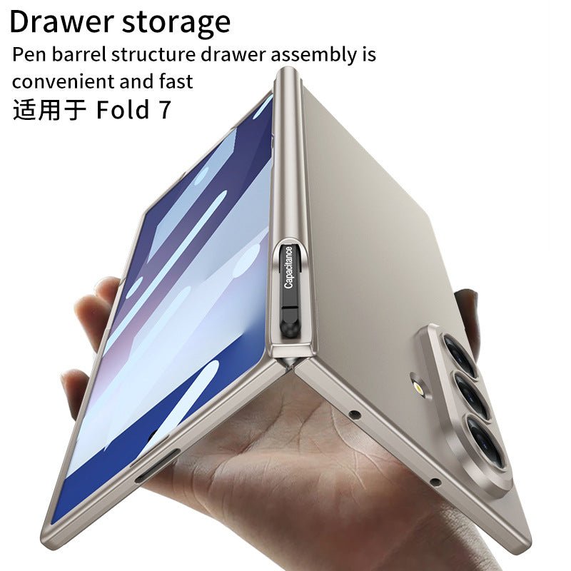 Magnetic Hinge All - included Phone Case With Pen Box For Galaxy Z Fold 7/6/5/4/3