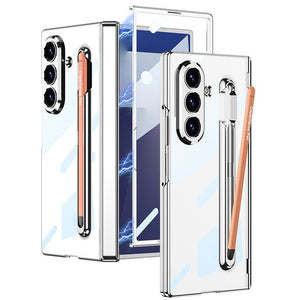 Magnetic Hinge Anti - fall Protective Clear Phone Case With Pen Tray Shell and Film For Galaxy Z Fold7