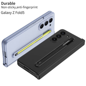 Magnetic Hinge Anti - fall Protective Phone Case With Pen Tray Shell and Film For Galaxy Z Fold5 Fold6 Fold7