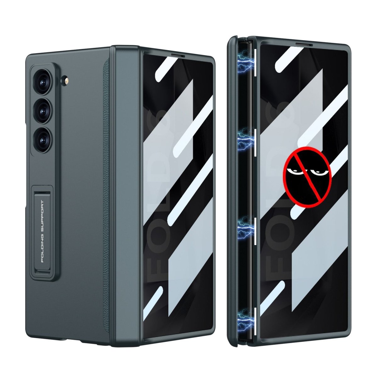 Magnetic Hinge Hidden Bracket All - included Case With Back Screen Protector For Galaxy Z Fold 7/6/5/4/3