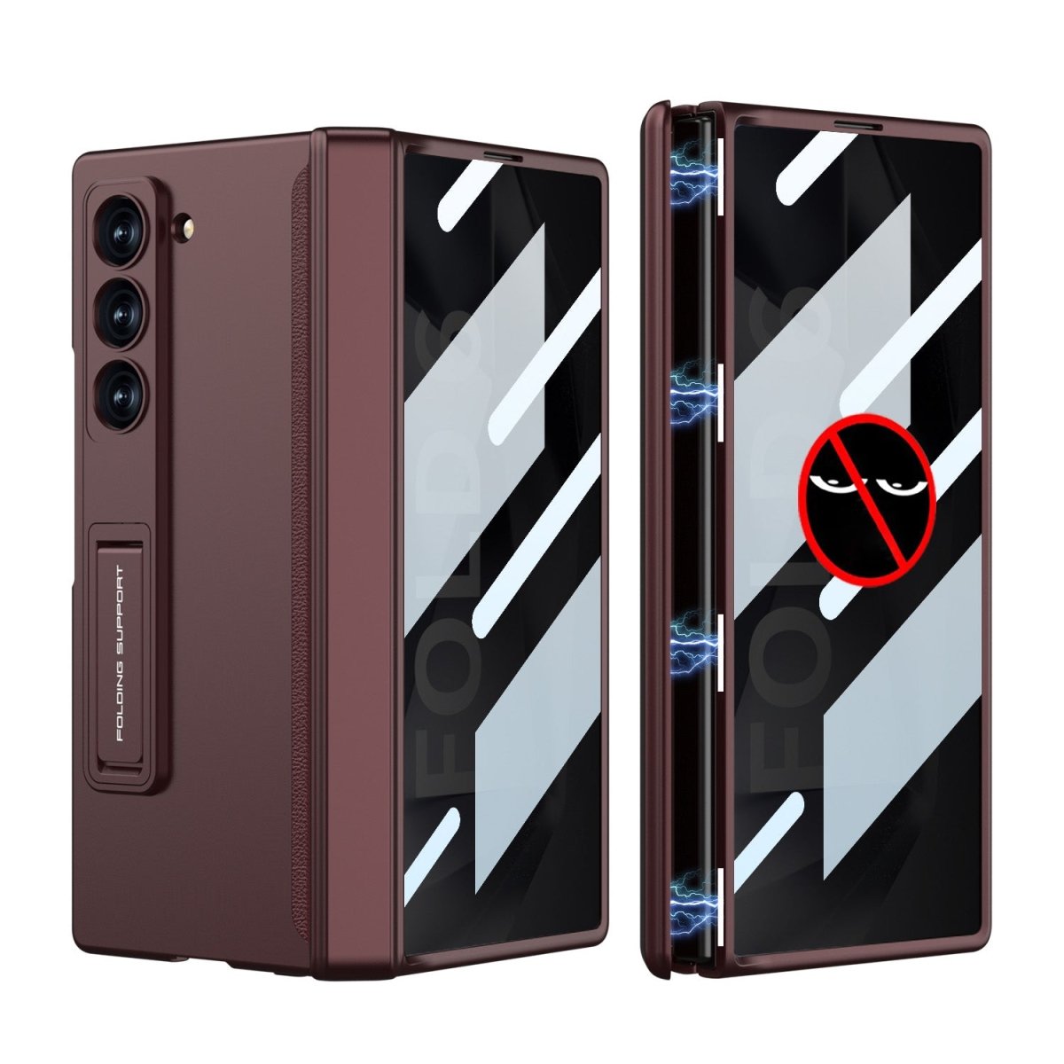 Magnetic Hinge Hidden Bracket All - included Case With Back Screen Protector For Galaxy Z Fold 7/6/5/4/3