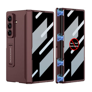 Magnetic Hinge Hidden Bracket All - included Case With Back Screen Protector For Galaxy Z Fold 7/6/5/4/3