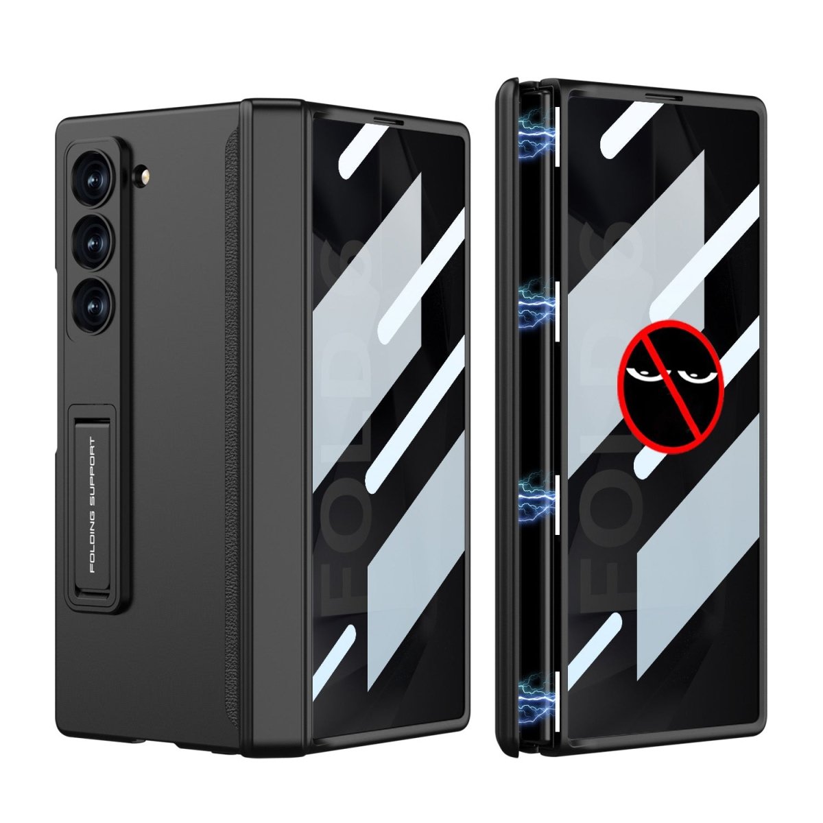 Magnetic Hinge Hidden Bracket All - included Case With Back Screen Protector For Galaxy Z Fold 7/6/5/4/3