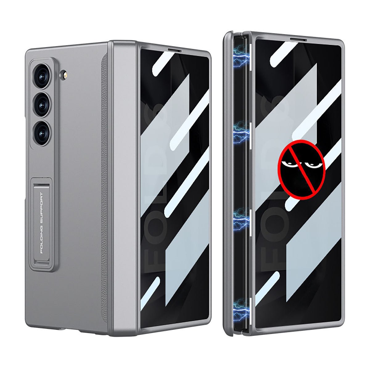 Magnetic Hinge Hidden Bracket All - included Case With Back Screen Protector For Galaxy Z Fold 7/6/5/4/3