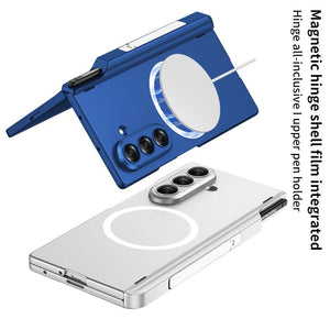 Magnetic Hinge Hidden Bracket All - included Case With Pen Box For Galaxy Z Fold 7/6/5/4/3