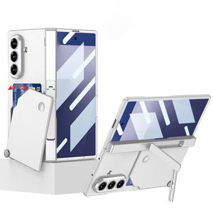 Magnetic Hinge Hidden Bracket All - included Phone Case With Card Holder For Galaxy Z Fold 7