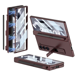 Magnetic Hinge Pen Slot Hidden Bracket All - included Case With Back Screen Protector For Galaxy Z Fold 7/6/5/4/3
