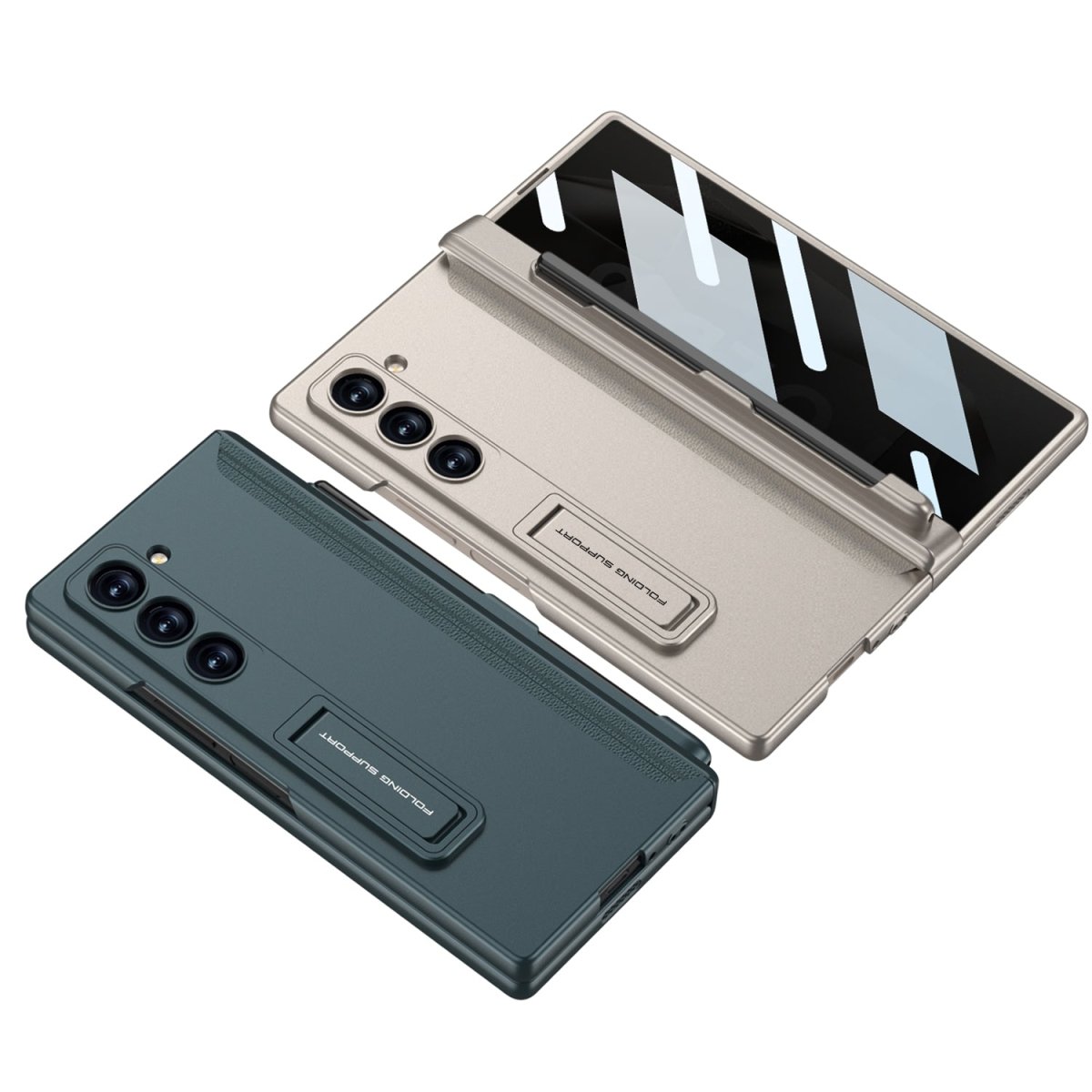 Magnetic Hinge Pen Slot Hidden Bracket All - included Case With Back Screen Protector For Galaxy Z Fold 7/6/5/4/3