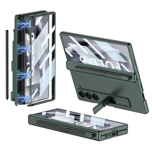 Magnetic Hinge Pen Slot Hidden Bracket All - included Case With Back Screen Protector For Galaxy Z Fold 7/6/5/4/3