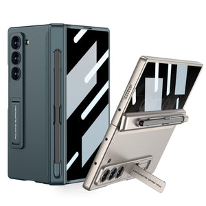 Magnetic Hinge Pen Slot Hidden Bracket All - included Case With Back Screen Protector For Galaxy Z Fold 7/6/5/4/3