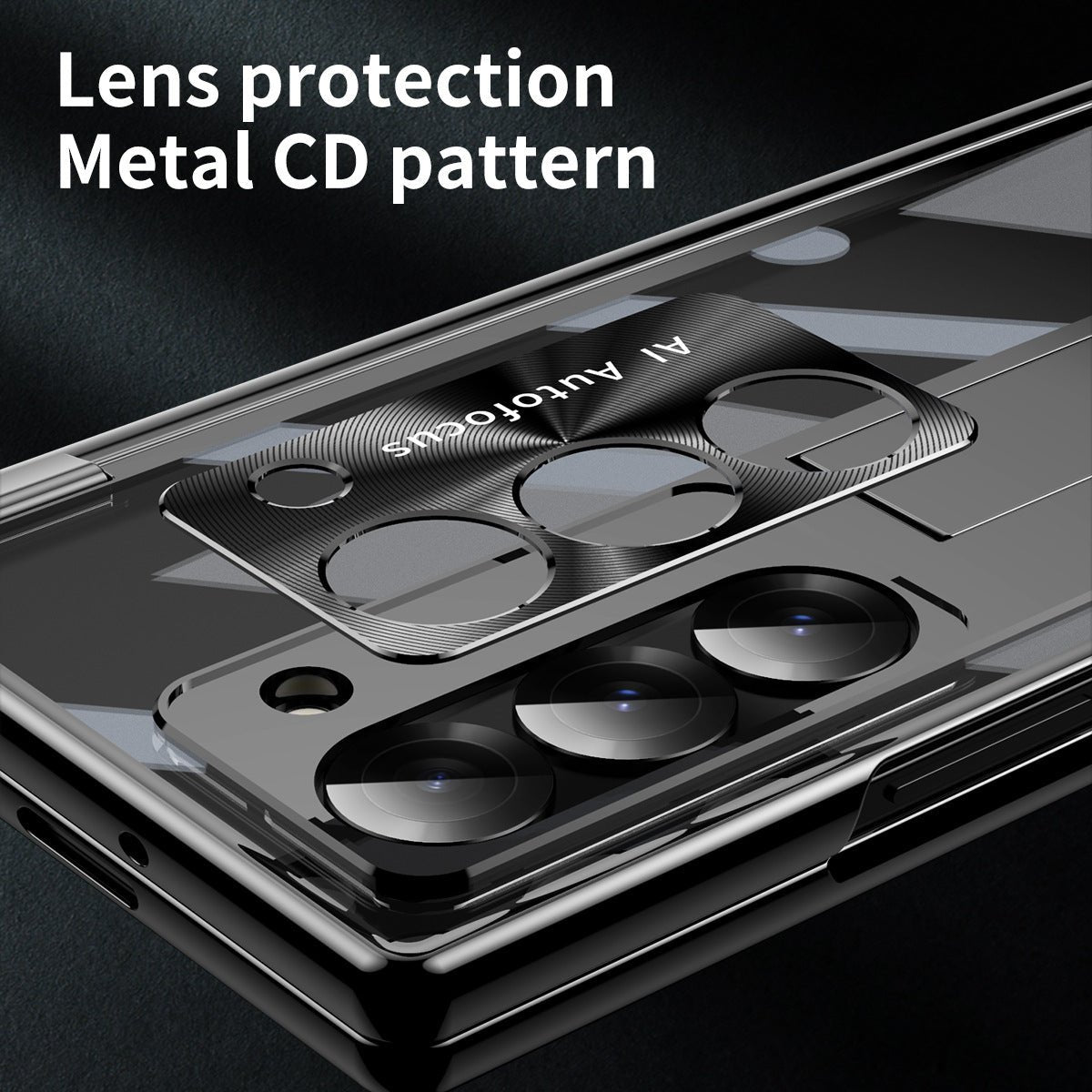 Magnetic Hinge Plating Case For Galaxy Z Fold 7/6/5/4/3 With Double Hinge Protector