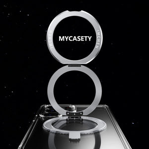 Magnetic Rotating Bracket Clear Phone Case For Galaxy