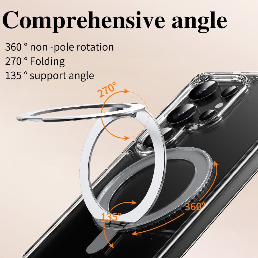Magnetic Rotating Bracket Clear Phone Case For Galaxy