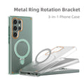 Magnetic Rotating Bracket Clear Phone Case For Galaxy