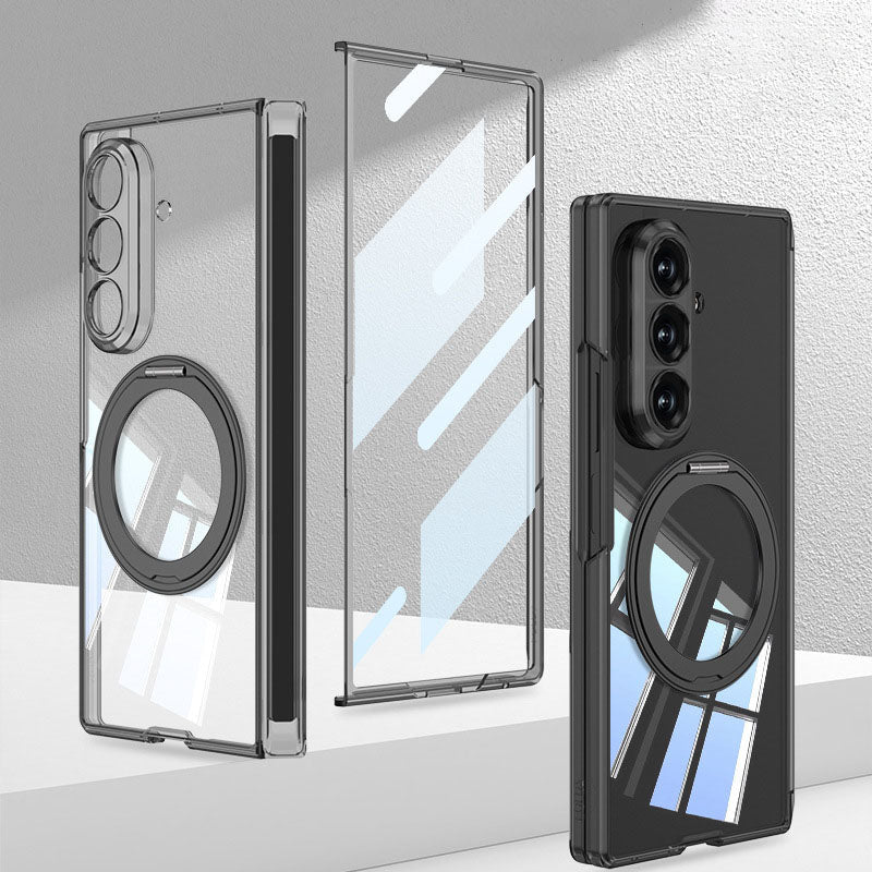 Magnetic Transparent Anti - drop Phone Case With Airbag & MagSafe Wireless Charging For Galaxy Z Fold7