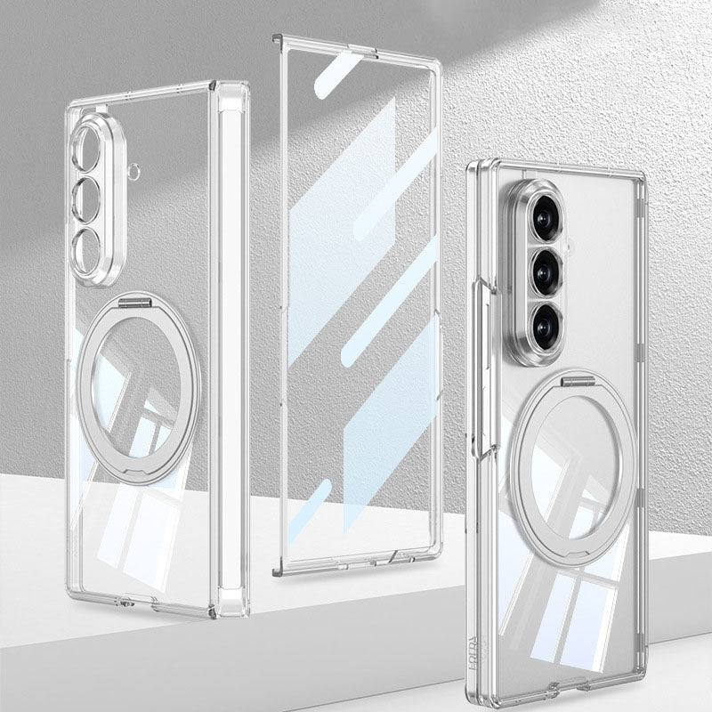 Magnetic Transparent Anti - drop Phone Case With Airbag & MagSafe Wireless Charging For Galaxy Z Fold7