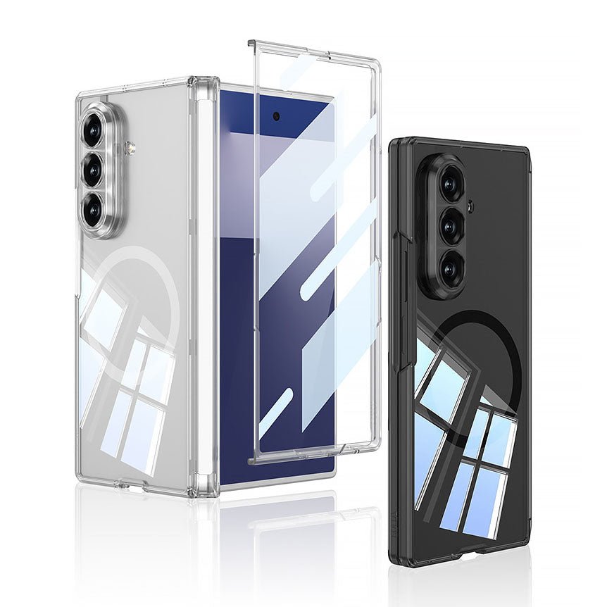 Magnetic Transparent Anti - drop Phone Case With Airbag & MagSafe Wireless Charging For Galaxy Z Fold7