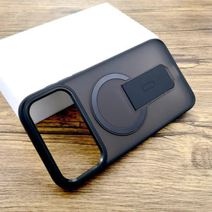 Magsafe Wireless Charging With Stand Shockproof Armor Matte Case For iPhone 17 16 15 14 13 Series