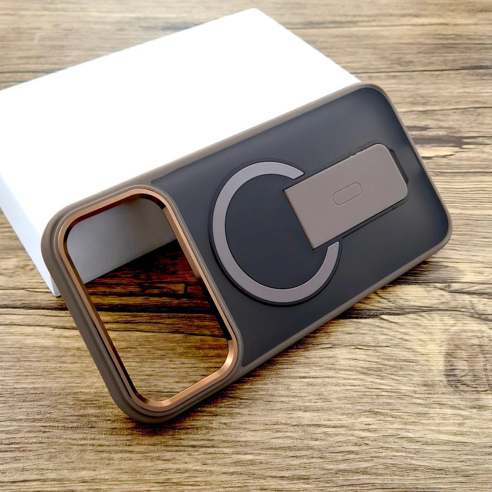 Magsafe Wireless Charging With Stand Shockproof Armor Matte Case For iPhone 17 16 15 14 13 Series